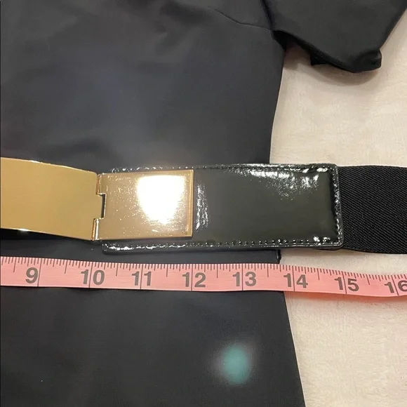 ☺️NWT Bebe long sleeve bodycon with gold belt - Picture 6 of 8